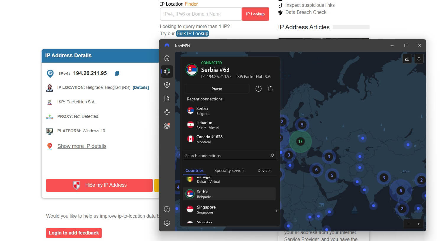 Nordvpn Serbia Ip Location