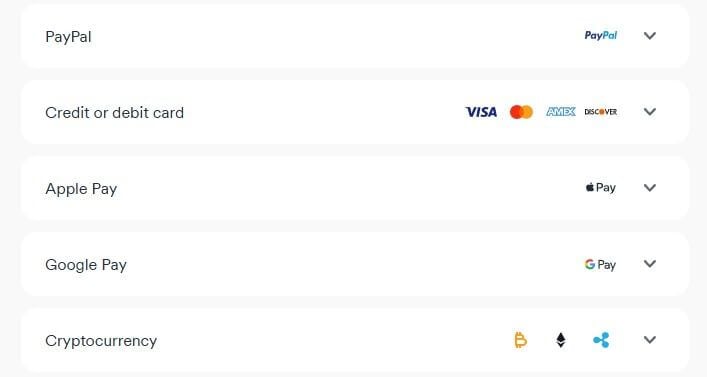 Surfshark Payment Methods