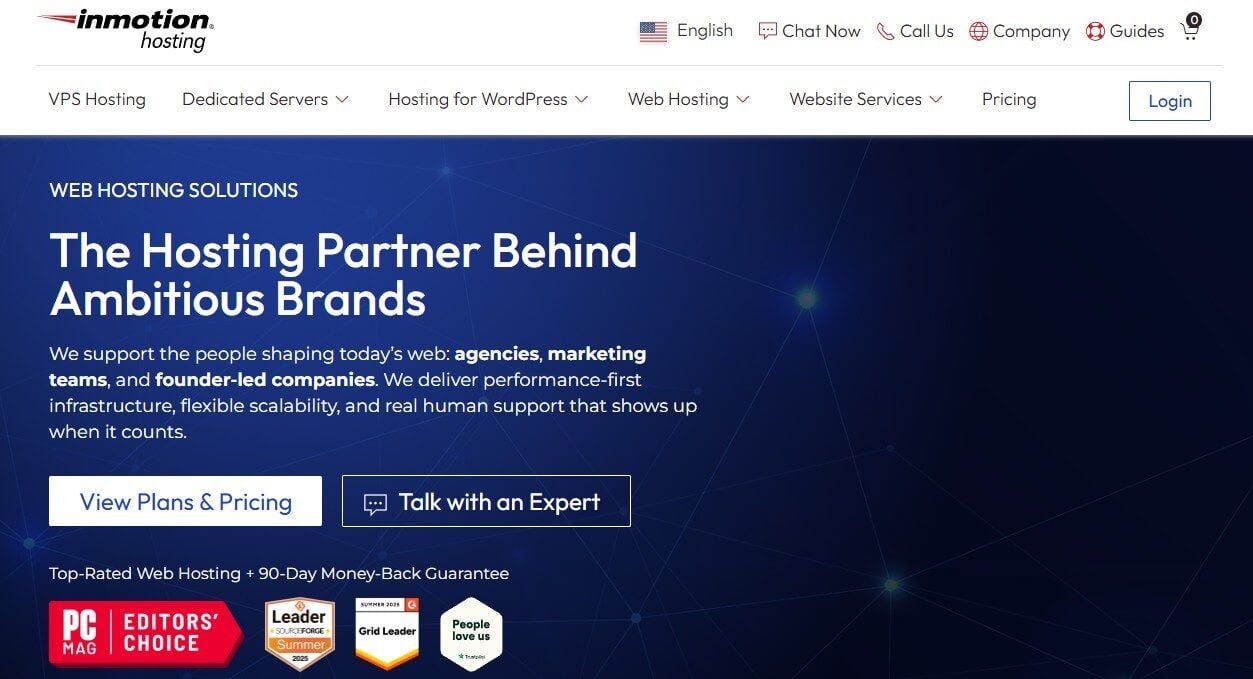 Inmotion Hosting Home Page