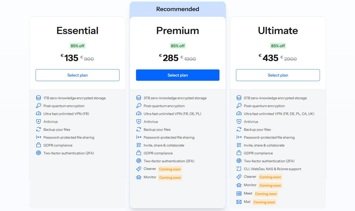 Internxt Price Lifetime