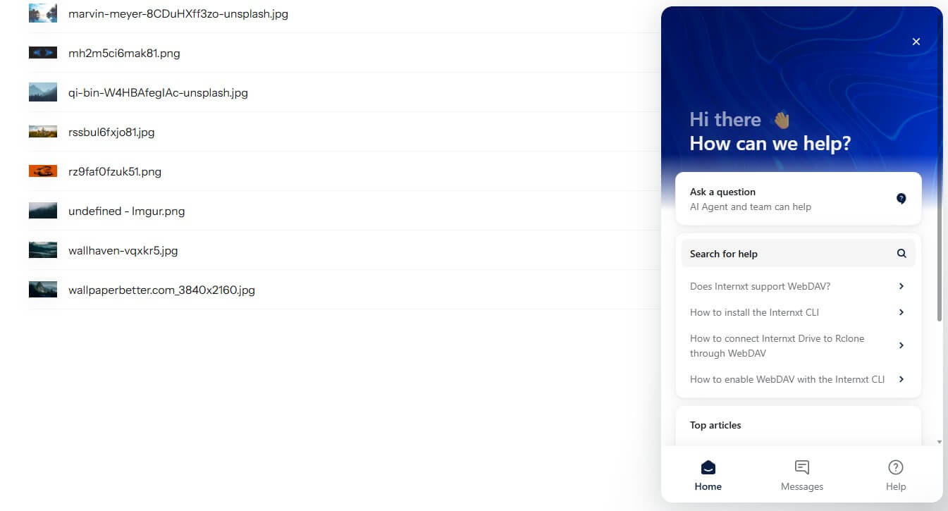 Internxt Support