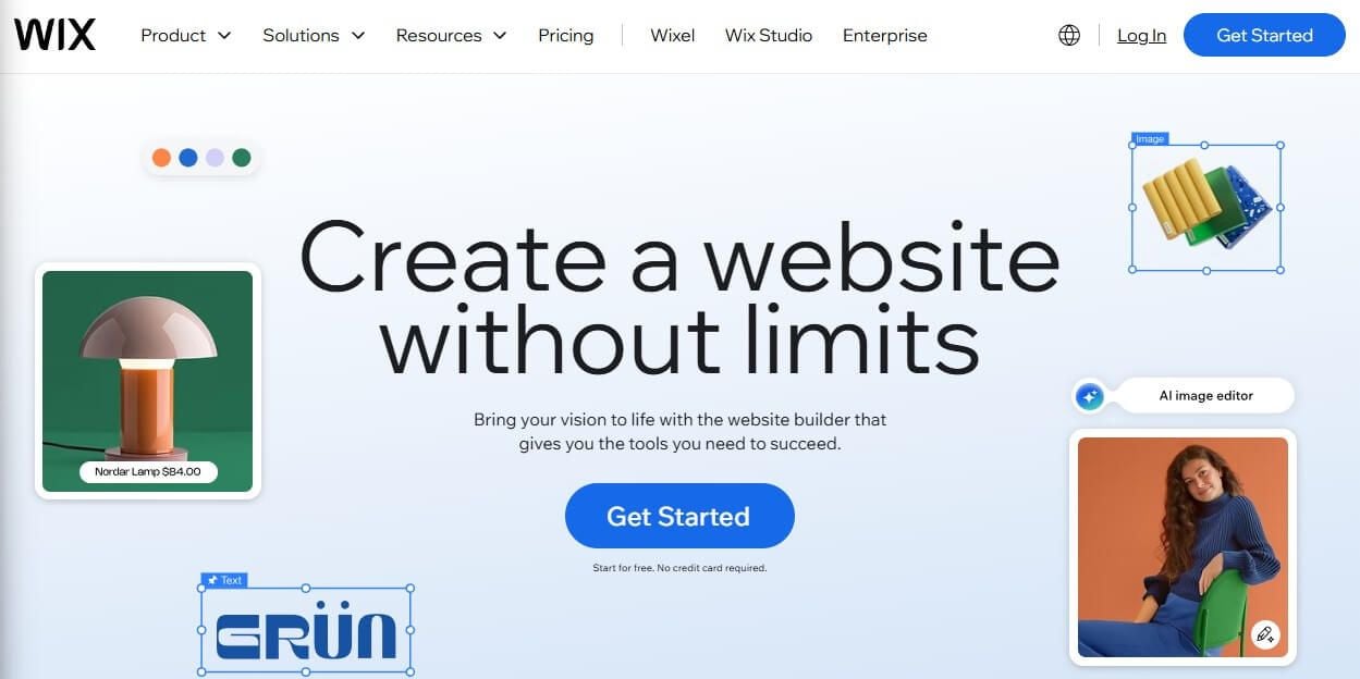 Wix Home Page