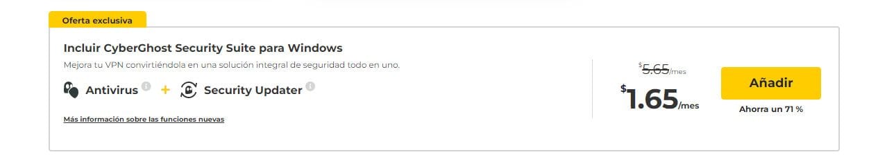 CyberGhost Security Suite Antivirus Precio