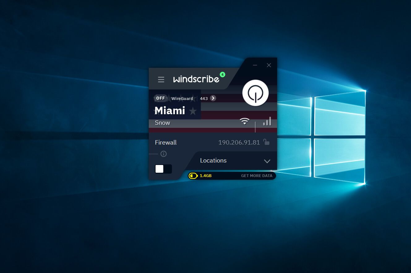 Windscribe App Windows