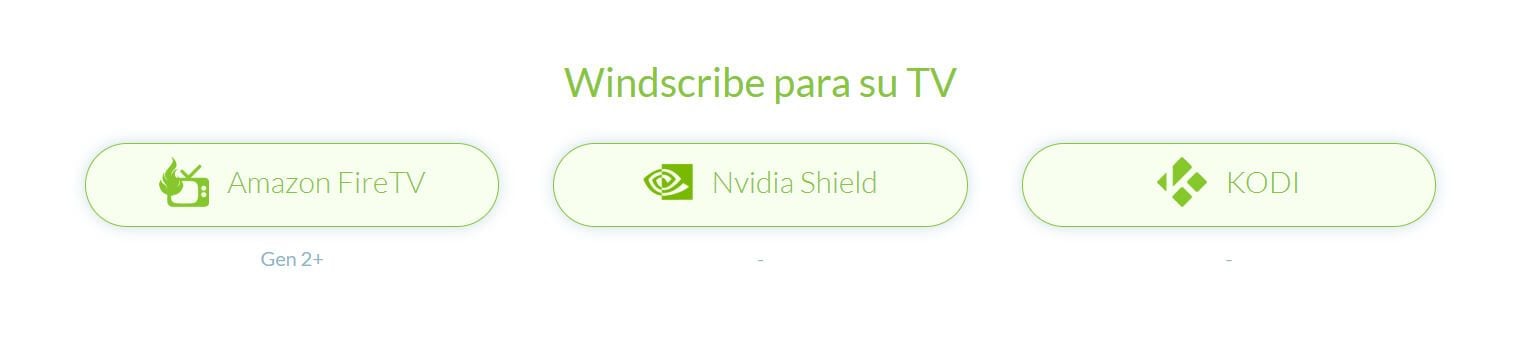 Windscribe app para TV